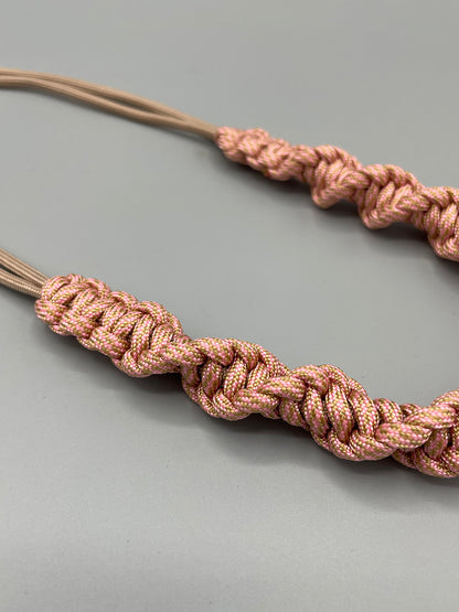 Paracord Macrame Necklace - Rose Stripe