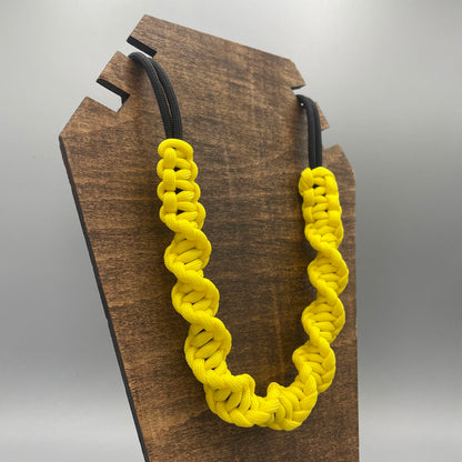 Paracord Macrame Necklace - Yellow & Black