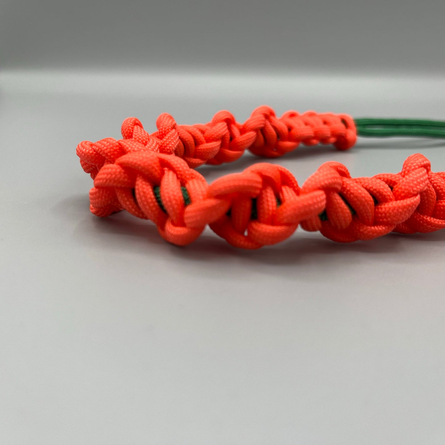 Paracord Macrame Necklace - Neon Red & Green