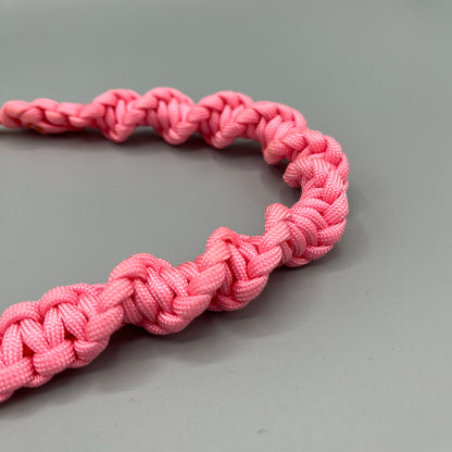 Paracord Macrame Necklace - Pink & Neon Red