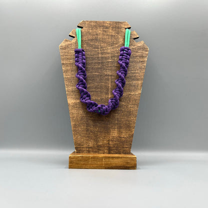 Paracord Macrame Necklace - Purple & Mint