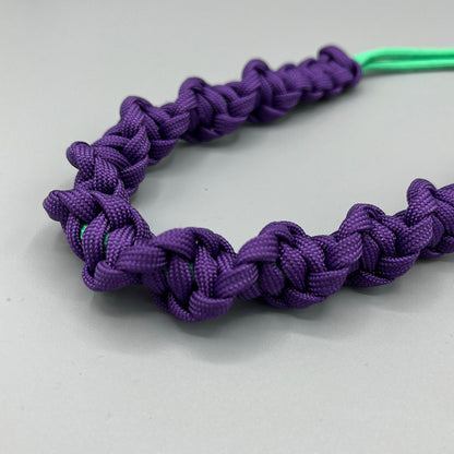 Paracord Macrame Necklace - Purple & Mint