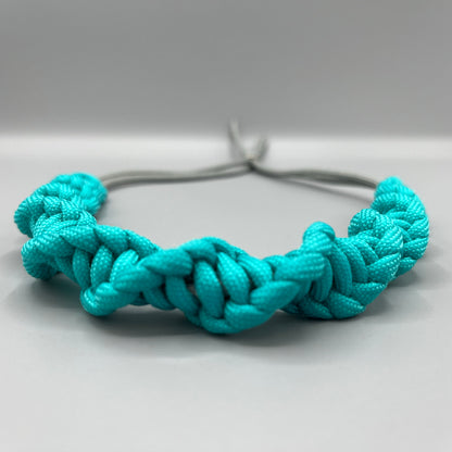 Paracord Macrame Necklace - Turquoise & Grey