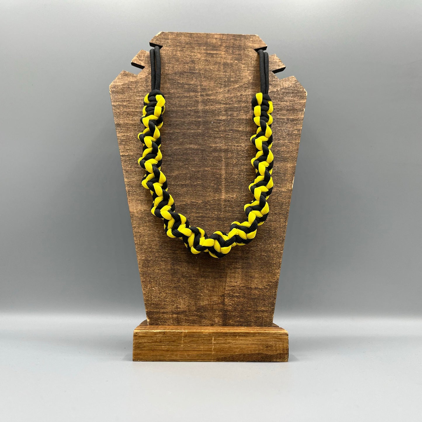 Paracord Macrame Necklace - Two-tone Yellow & Black