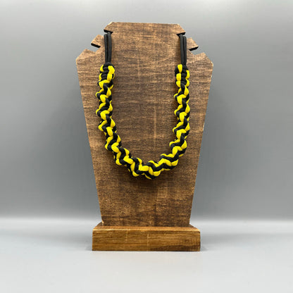 Paracord Macrame Necklace - Two-tone Yellow & Black